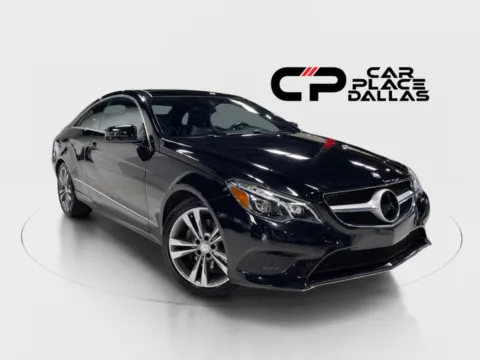 Black 2016 Mercedes-Benz E-Class E 400 4MATIC Coupe,PREM 2,NAV,PANO,HK,VENT LTHR,BLIND SPOT,LANE ASST,CARPLAY,18 WHLS for sale in Addison, TX