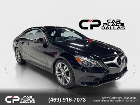 Another view of 2016 Mercedes-Benz E-Class E 400 4MATIC Coupe,PREM 2,NAV,PANO,HK,VENT LTHR,BLIND SPOT,LANE ASST,CARPLAY,18 WHLS for sale in Addison, TX at Car Place Dallas