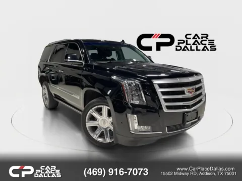 Black 2019 Cadillac Escalade Premium Luxury NAV,REAR DVD,BOSE,HUD,360 CAM,HTD/COOLED LTHR,ACC,SUNROOF,22S for sale in Addison, TX
