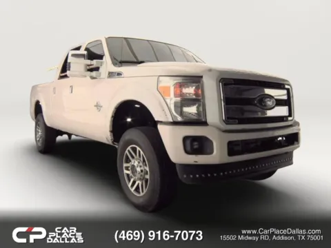 White 2016 Ford F350 Super Duty Crew Cab Platinum DIESEL,CREW CAB,LEATHER,NAV,CAM,HTD/VENT STS,TOW PKG for sale in Addison, TX