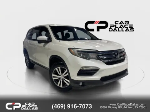 White 2016 Honda Pilot EX V6,3RD ROW,CAM,BLUETOOTH,LANEWATCH,VALUE SUV for sale in Addison, TX