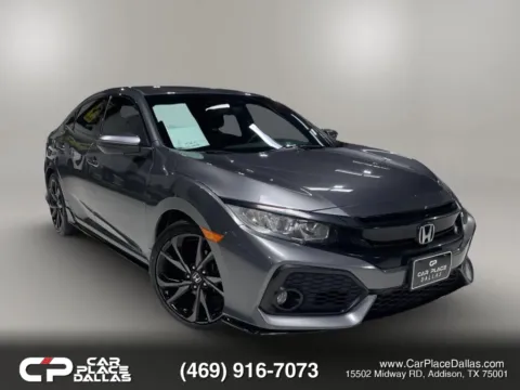 Gray 2017 Honda Civic Sport HATCHBACK,CAM,BT,1.5T,FOLD SEATS,ALLOYS for sale in Addison, TX