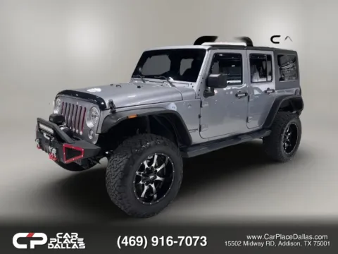 Another view of 2018 Jeep Wrangler Unlimited Willys Wheeler 4X4,HARD TOP,LED LIGHTS,TOW PKG,TRAC-LOK,ROCK RAILS,BT for sale in Addison, TX at Car Place Dallas