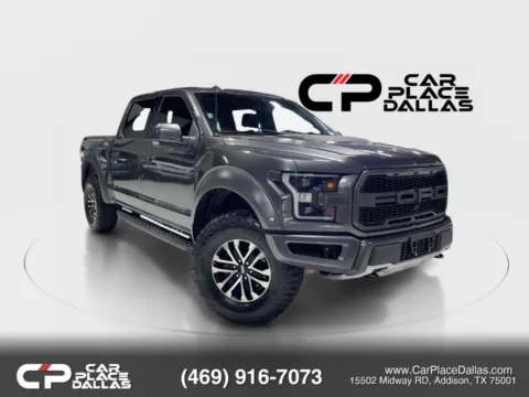 Gray 2019 Ford F-150 SuperCrew Cab Raptor SuperCrew 4X4,802A,TECH PKG,PANO,NAV,360 CAM,B&O,ACC,TORSEN,TOW TECH for sale in Addison, TX