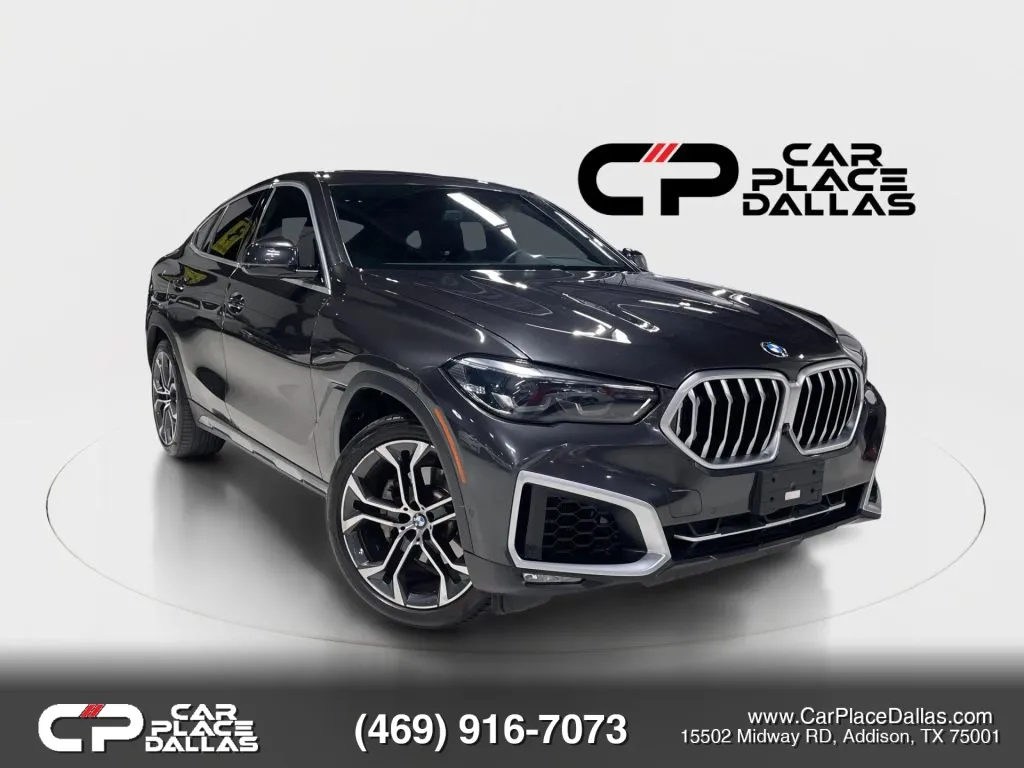 Gray 2021 BMW X6 xDrive40i NAV,CAM,PANO,HTD STS,CARPLAY,ANDROID AUTO,BLIND SPOT,AWD for sale in Addison, TX