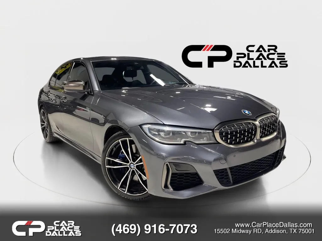 Gray 2020 BMW 3 Series M340i PREM PKG,NAV,HUD,HARMAN KARDON,HTD LTHR,BLIND SPOT,19IN M WHLS for sale in Addison, TX