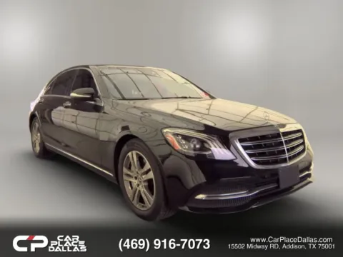Black 2020 Mercedes-Benz S-Class S 450 NAV,CAM,PANO,HTD/COOLED LTHR,BURMESTER,CARPLAY,ANDROID AUTO for sale in Addison, TX