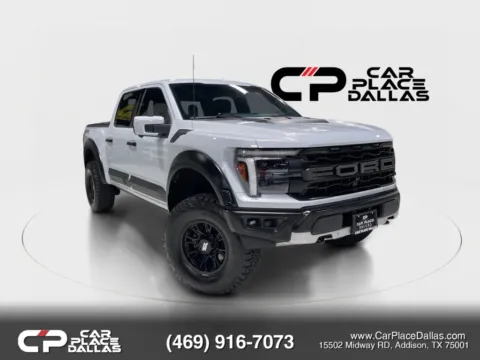 White 2025 Ford F-150 SuperCrew Cab Raptor 450HP,FOX LIVE VALVE,4X4,LOCKER,SYNC 4,CARPLAY,ANDROID AUTO for sale in Addison, TX