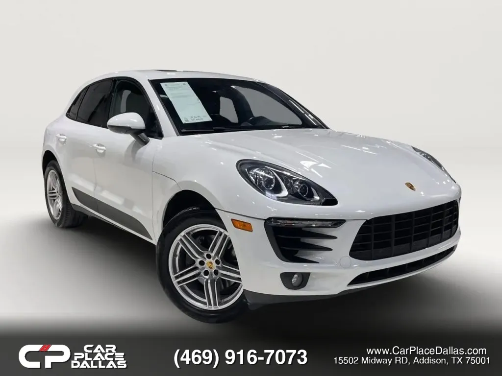 White 2018 Porsche Macan TURBO,PDK,AWD,PWR LIFTGATE,BLUETOOTH,BELOW AVG MILES for sale in Addison, TX