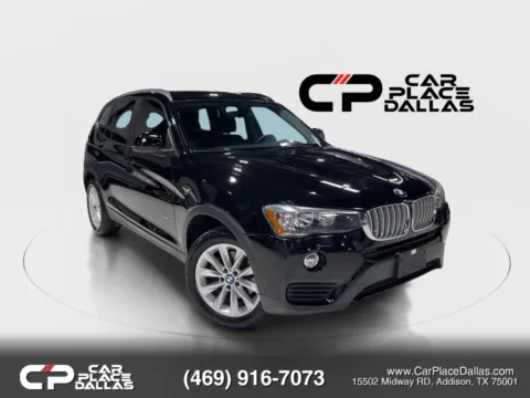 Black 2017 BMW X3 sDrive28i TURBO,IDRIVE,PWR STS,BT,RWD,LOW MILES for sale in Addison, TX
