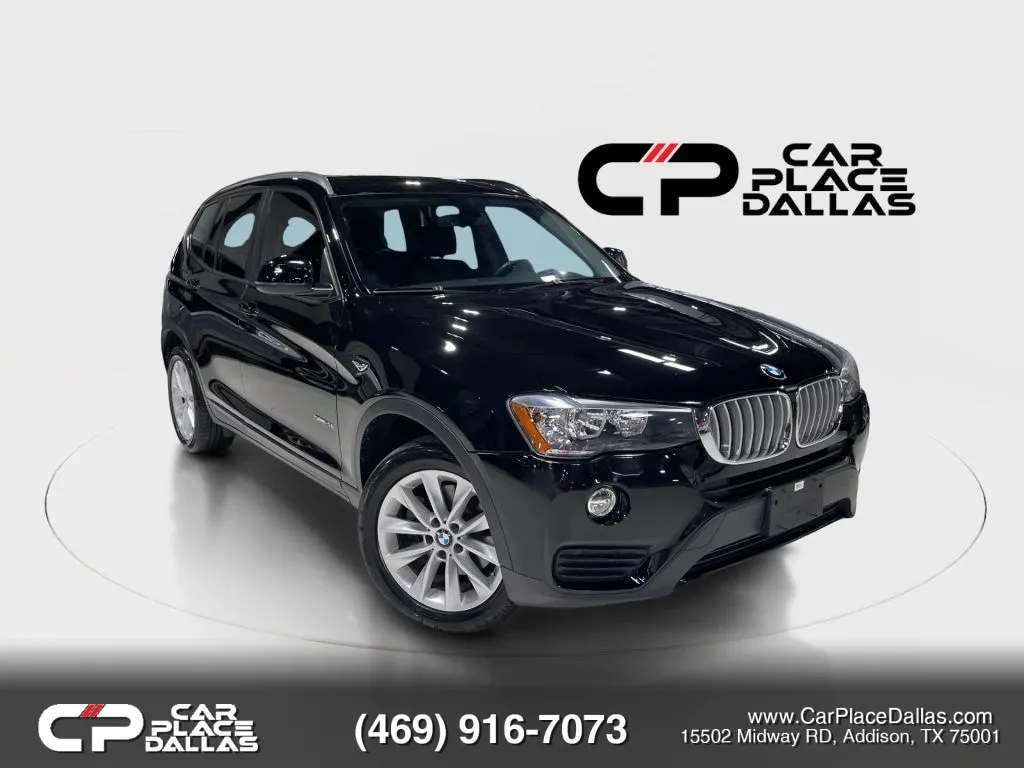 Black 2017 BMW X3 sDrive28i TURBO,IDRIVE,PWR STS,BT,RWD,LOW MILES for sale in Addison, TX