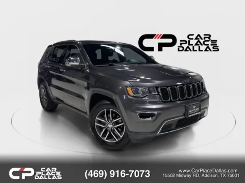 Black 2018 Jeep Grand Cherokee Limited NAV,CAM,SUNROOF,HTD LTHR,BLIND SPOT,PARK ASST,PWR LIFTGATE for sale in Addison, TX