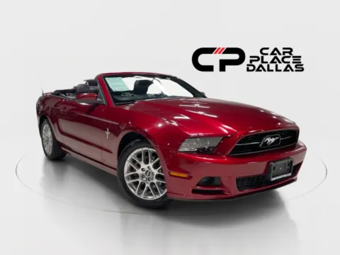 Red 2014 Ford Mustang V6 Premium CONVERTIBLE,305HP,PWR TOP,SYNC,RWD,LOW MILES for sale in Addison, TX