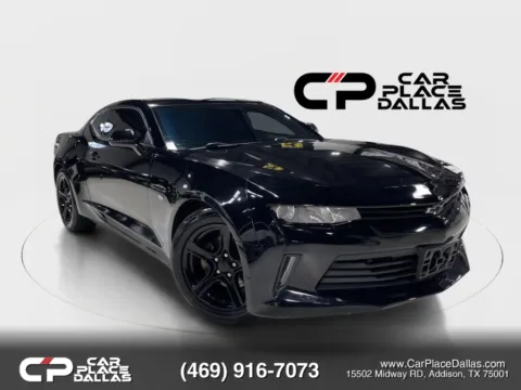 Black 2016 Chevrolet Camaro LT V6,CARPLAY,ANDROID AUTO,CAM,BT,335HP,RWD for sale in Addison, TX