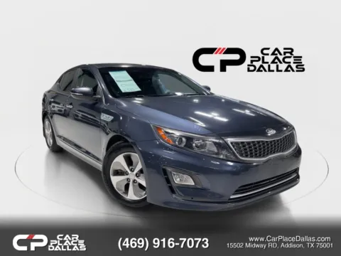 Blue 2015 Kia Optima Hybrid Hybrid,CAM,BT,DUAL CLIMATE,PUSH START,FUEL EFFICIENT for sale in Addison, TX