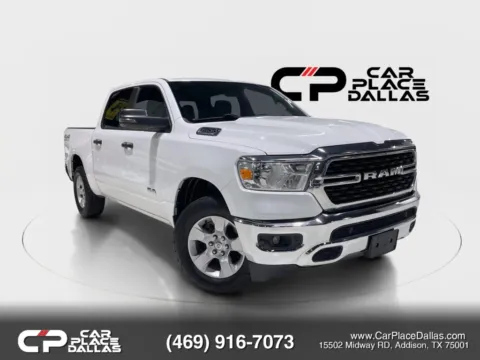 White 2024 Ram 1500 Crew Cab Lone Star Crew 4X4,5.7 HEMI eTORQUE,LEVEL B,12 NAV,HTD STS/WHEEL,REMOTE START,PARKSENSE,TOW PKG for sale in Addison, TX