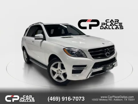 White 2014 Mercedes-Benz M-Class ML 350,LTHR,HTD FRT/RR STS,KEYLESS-GO,19 WHLS,REAR SUNSHADES,COMAND for sale in Addison, TX