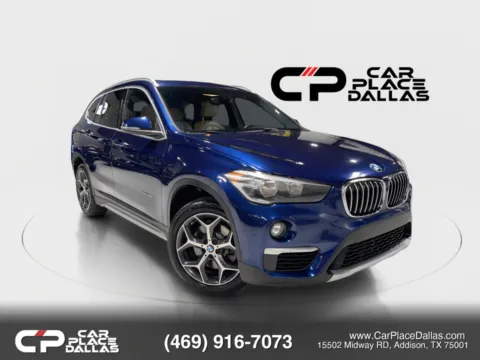 Blue 2018 BMW X1 sDrive28i PANO,HTD STS/WHEEL,COMFORT ACCESS,18 WHLS,PWR STS,AMBIENT LIGHT for sale in Addison, TX