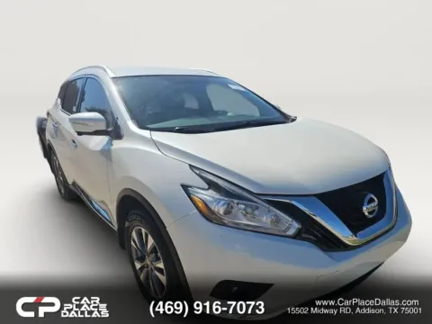 White 2015 Nissan Murano SL FWD,NAV,BOSE,360 CAM,BLIND SPOT,HTD LTHR,REMOTE START,PWR LIFTGATE for sale in Addison, TX