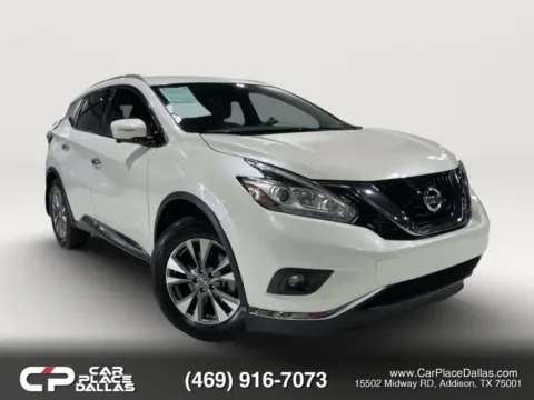 White 2015 Nissan Murano SL FWD,NAV,BOSE,360 CAM,BLIND SPOT,HTD LTHR,REMOTE START,PWR LIFTGATE for sale in Addison, TX