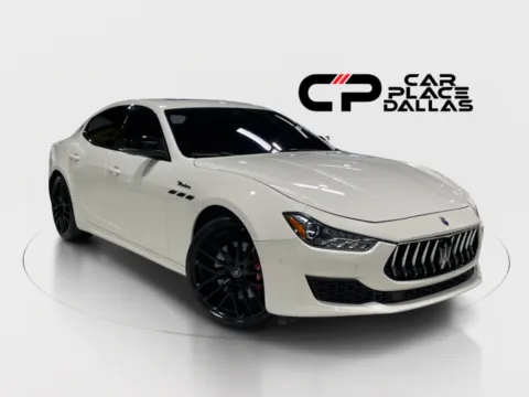 White 2023 Maserati Ghibli Modena 3.0TT,NERISSIMO,21 TITANO,RED CALIPERS,NAV,360 CAM,ACC,BLIND SPOT,LTHR,PANO for sale in Addison, TX