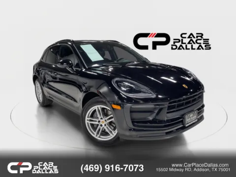 Black 2022 Porsche Macan PDK,AWD,CARPLAY READY,CAM READY,BT,BLACK,6 SVC RECORDS for sale in Addison, TX