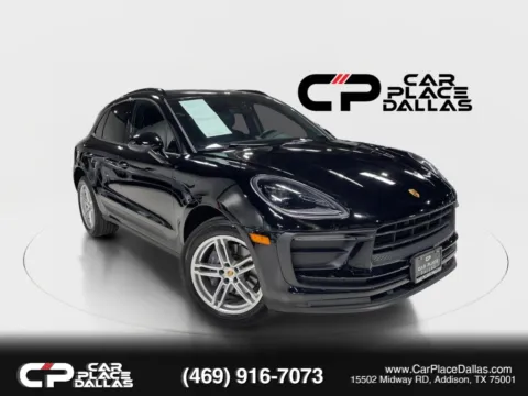 Black 2022 Porsche Macan PDK,AWD,CARPLAY READY,CAM READY,BT,BLACK,6 SVC RECORDS for sale in Addison, TX