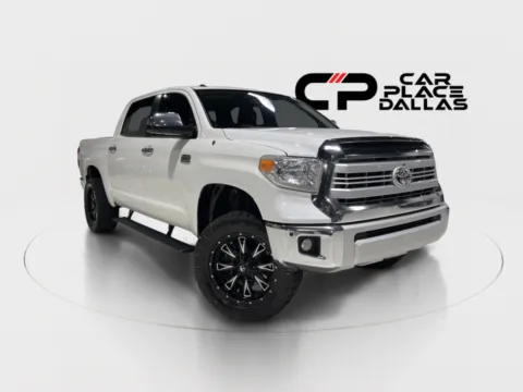 White 2015 Toyota Tundra CrewMax 1794 Edition CrewMax 4X4,5.7 V8,NAV,JBL,HTD/VENT LTHR,MOONROOF,BLIND SPOT,20 WHLS for sale in Addison, TX