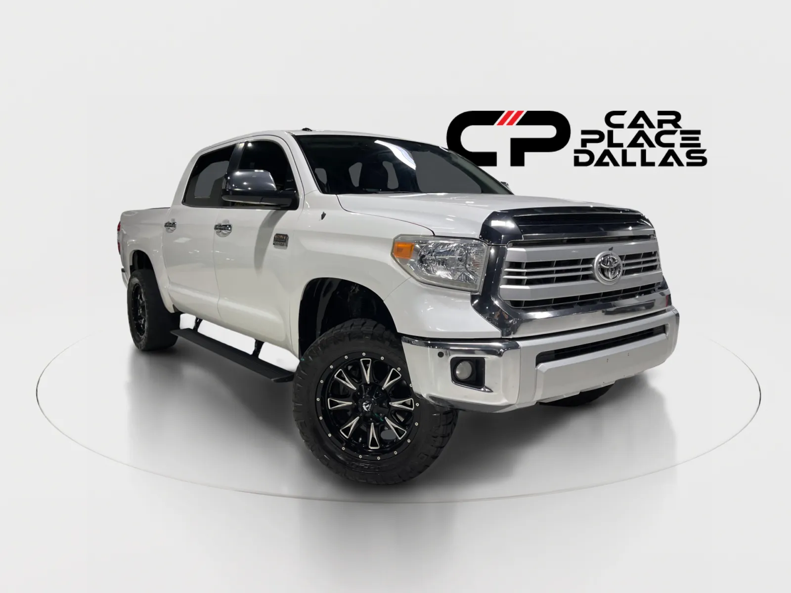 White 2015 Toyota Tundra CrewMax 1794 Edition CrewMax 4X4,5.7 V8,NAV,JBL,HTD/VENT LTHR,MOONROOF,BLIND SPOT,20 WHLS for sale in Addison, TX