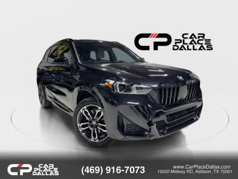 Black 2023 BMW X1 xDrive28i M SPORT,19 M WHLS,ADAPT M SUSP,HTD STS/WHEEL,REMOTE START,BLIND SPOT,CARPLAY for sale in Addison, TX
