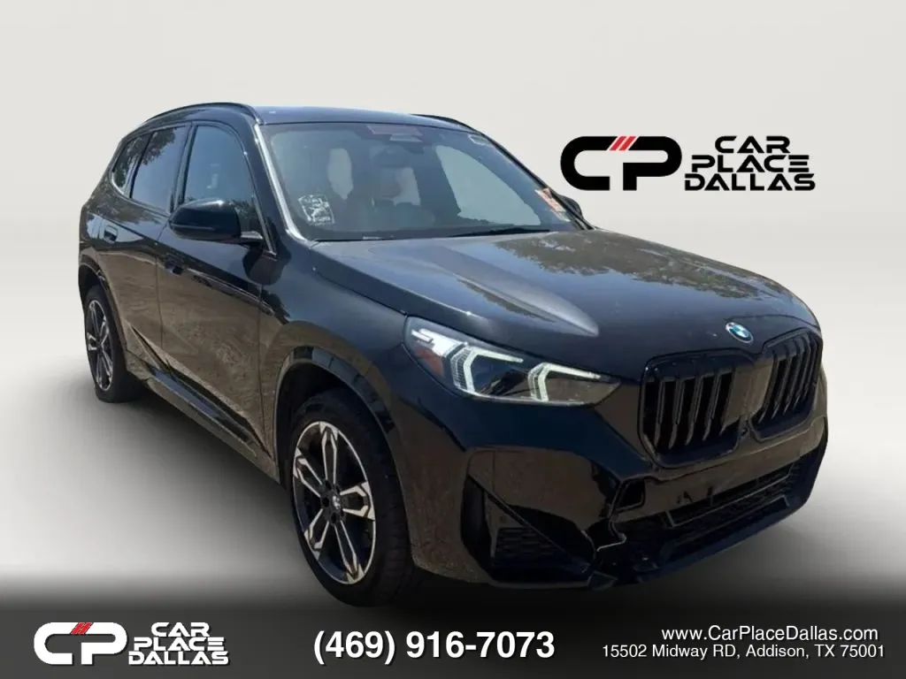 Black 2023 BMW X1 xDrive28i M SPORT,19 M WHLS,ADAPT M SUSP,HTD STS/WHEEL,REMOTE START,BLIND SPOT,CARPLAY for sale in Addison, TX