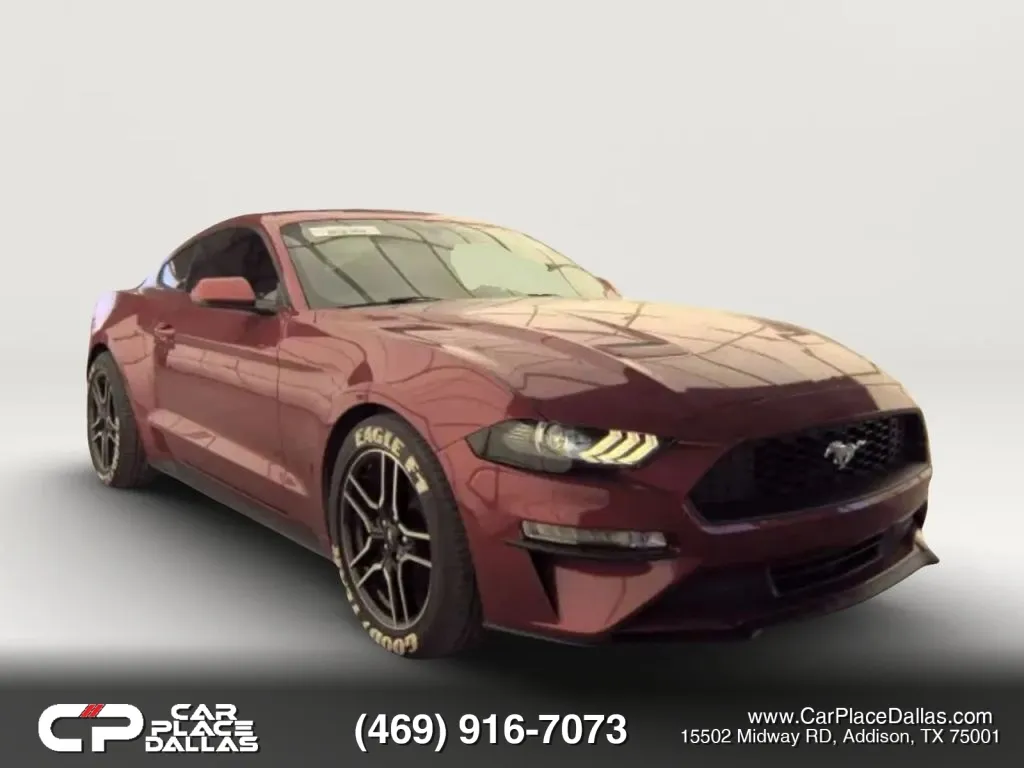 Red 2020 Ford Mustang EcoBoost Premium,10-SPD AUTO,LTHR,18 BLACK WHLS,SYNC 3,CAM,PARK SENSORS,DRIVE MODES for sale in Addison, TX