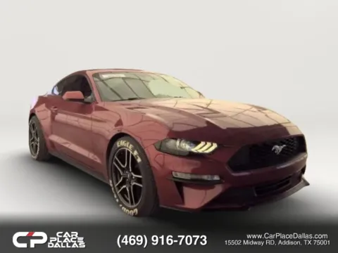 Red 2020 Ford Mustang EcoBoost Premium TURBO,CAM READY,CARPLAY READY,ANDROID READY,HTD/VENT STS,20 SVC RECORDS for sale in Addison, TX