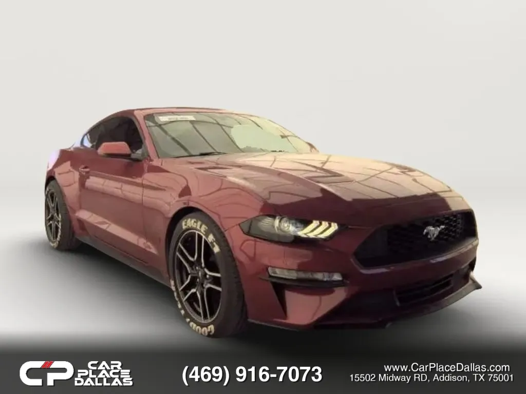 Red 2020 Ford Mustang EcoBoost Premium TURBO,CAM READY,CARPLAY READY,ANDROID READY,HTD/VENT STS,20 SVC RECORDS for sale in Addison, TX