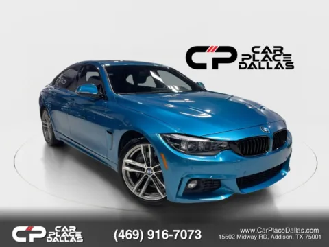Blue 2018 BMW 4 Series 430i Gran Coupe M SPORT,NAV,19 M WHEELS,HTD SPORT STS,CARPLAY,PDC,CAM,COMFORT ACCESS for sale in Addison, TX