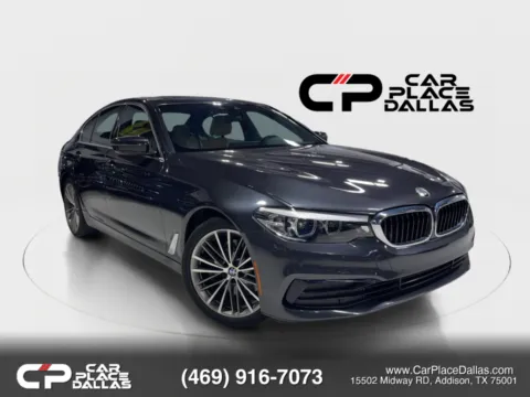 Gray 2019 BMW 5 Series 530i PREMIUM PKG,HUD,NAV,H/K,19 WHEELS,HTD SPORT STS,HTD WHEEL,CARPLAY,COMFORT ACCESS for sale in Addison, TX