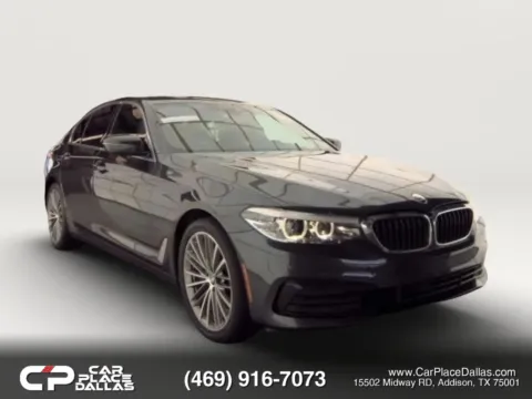 Gray 2019 BMW 5 Series 530i TURBO,CAM,NAV READY,CARPLAY READY,HTD STS READY,13 SVC RECORDS for sale in Addison, TX
