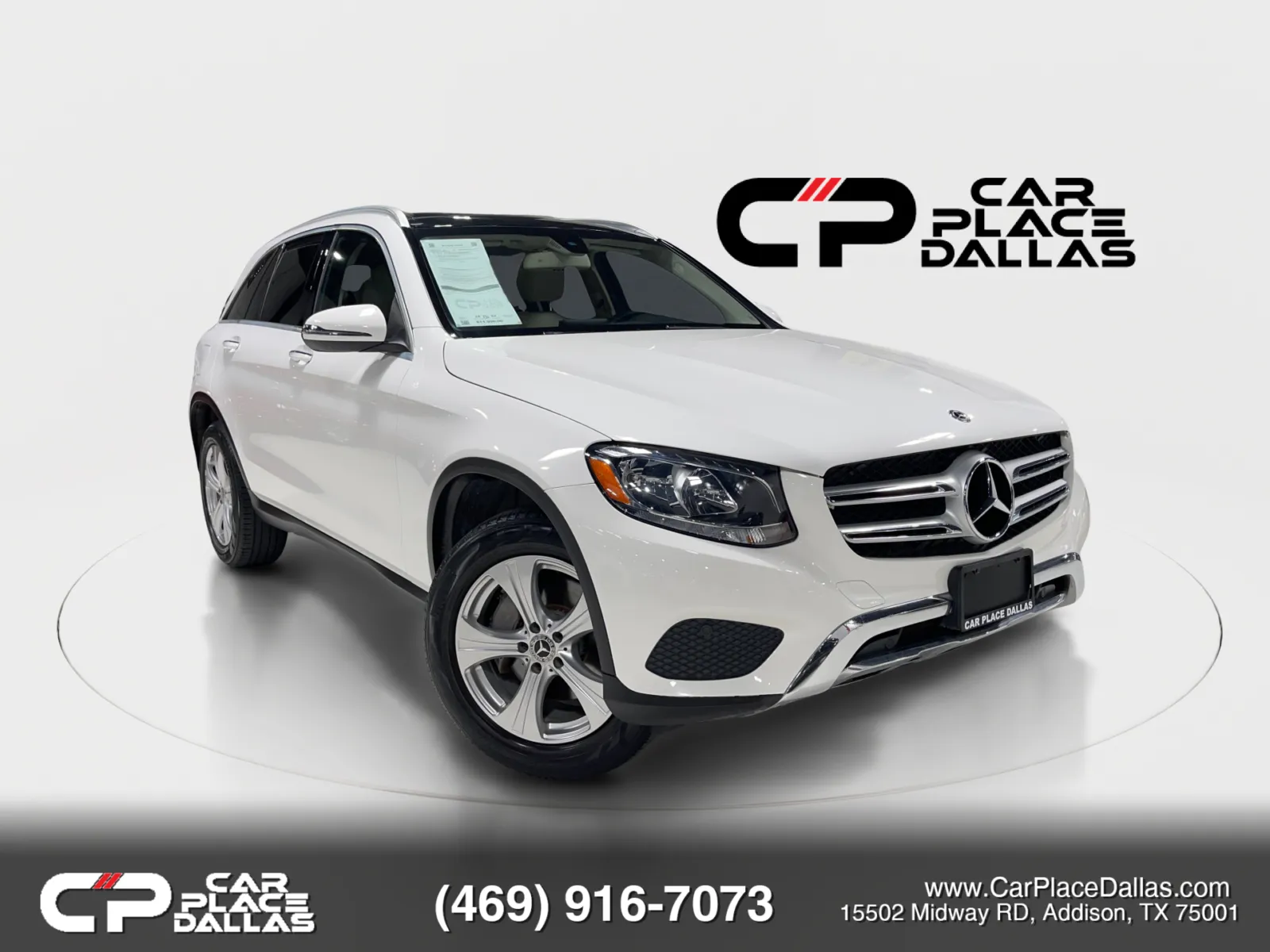 White 2018 Mercedes-Benz GLC 300 PANO,PREM PKG,HTD STS,BLIND SPOT,CARPLAY,ANDROID AUTO,CAM,KEYLESS-GO for sale in Addison, TX