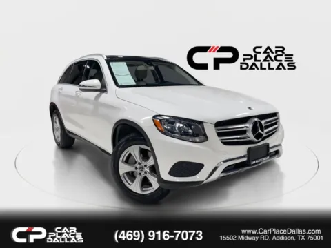 White 2018 Mercedes-Benz GLC 300 PANO,PREM PKG,HTD STS,BLIND SPOT,CARPLAY,ANDROID AUTO,CAM,KEYLESS-GO for sale in Addison, TX