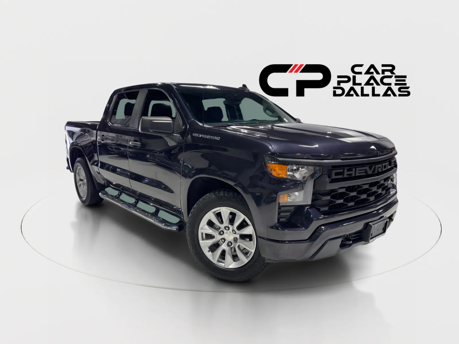 Gray 2022 Chevrolet Silverado 1500 Crew Cab Custom Crew Cab 2WD 2.7T,20 WHEELS,CHEVY SAFETY,REMOTE START,CARPLAY,CAM,TOW PKG for sale in Addison, TX
