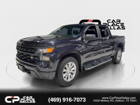 Another view of 2022 Chevrolet Silverado 1500 Crew Cab Custom Crew Cab 2WD 2.7T,20 WHEELS,CHEVY SAFETY,REMOTE START,CARPLAY,CAM,TOW PKG for sale in Addison, TX at Car Place Dallas