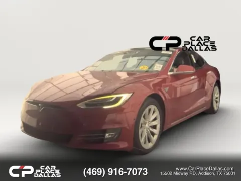 Another view of 2016 Tesla Model S 75D AWD,19 WHEELS,HTD MEMORY STS,17 TOUCHSCREEN,RED MULTI-COAT for sale in Addison, TX at Car Place Dallas