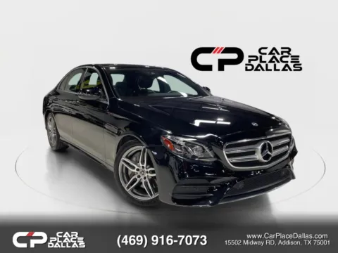 Black 2019 Mercedes-Benz E-Class E 300,AMG LINE,PREM PKG,NAV,PANO,BURMESTER,HTD STS,BLIND SPOT,CARPLAY,19 AMG WHLS for sale in Addison, TX