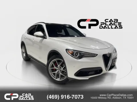 White 2019 Alfa Romeo Stelvio Ti Sport SUV 4D for sale in Addison, TX