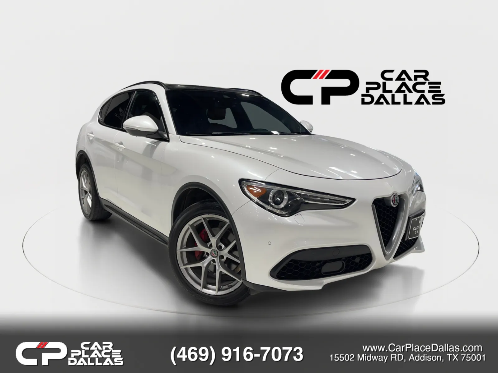 White 2019 Alfa Romeo Stelvio Ti Sport SUV 4D for sale in Addison, TX