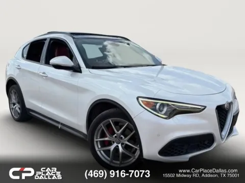 White 2019 Alfa Romeo Stelvio Ti Sport SUV 4D for sale in Addison, TX