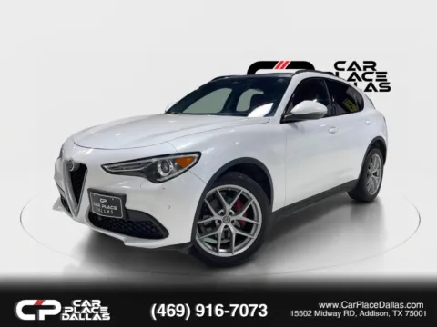 Photos of 2019 Alfa Romeo Stelvio Ti Sport AWD,20 WHLS,PANO,NAV,HK,ACC,BLIND SPOT,HTD STS/WHEEL,SPORT SUSP,CARPLAY for sale in Addison, TX at Car Place Dallas