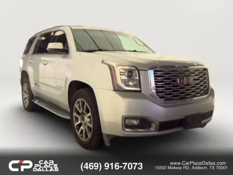 Silver 2018 GMC Yukon Denali,6.2 V8,MAG RIDE,NAV,BOSE,HTD/VENT LTHR,BLIND SPOT,LANE ASST,TOW PKG,20 CHROME WHLS for sale in Addison, TX