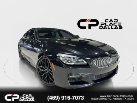 Black 2017 BMW 6 Series 650i Gran Coupe 4D for sale in Addison, TX