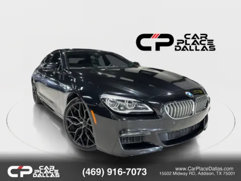 Black 2017 BMW 6 Series 650i Gran Coupe 4D for sale in Addison, TX